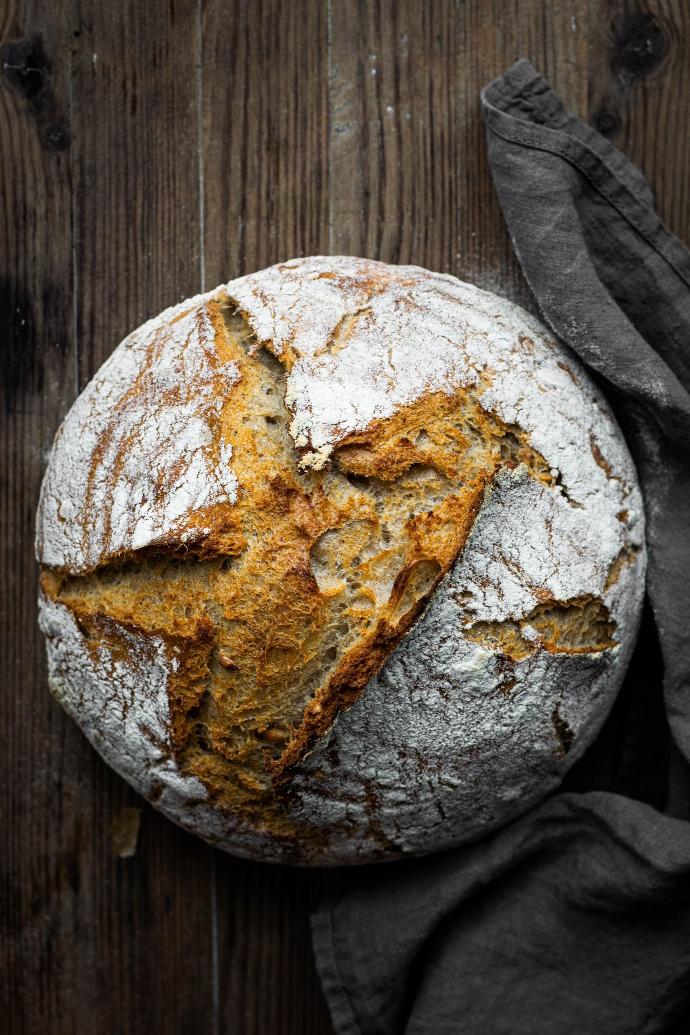 brown bread on brown wooden table